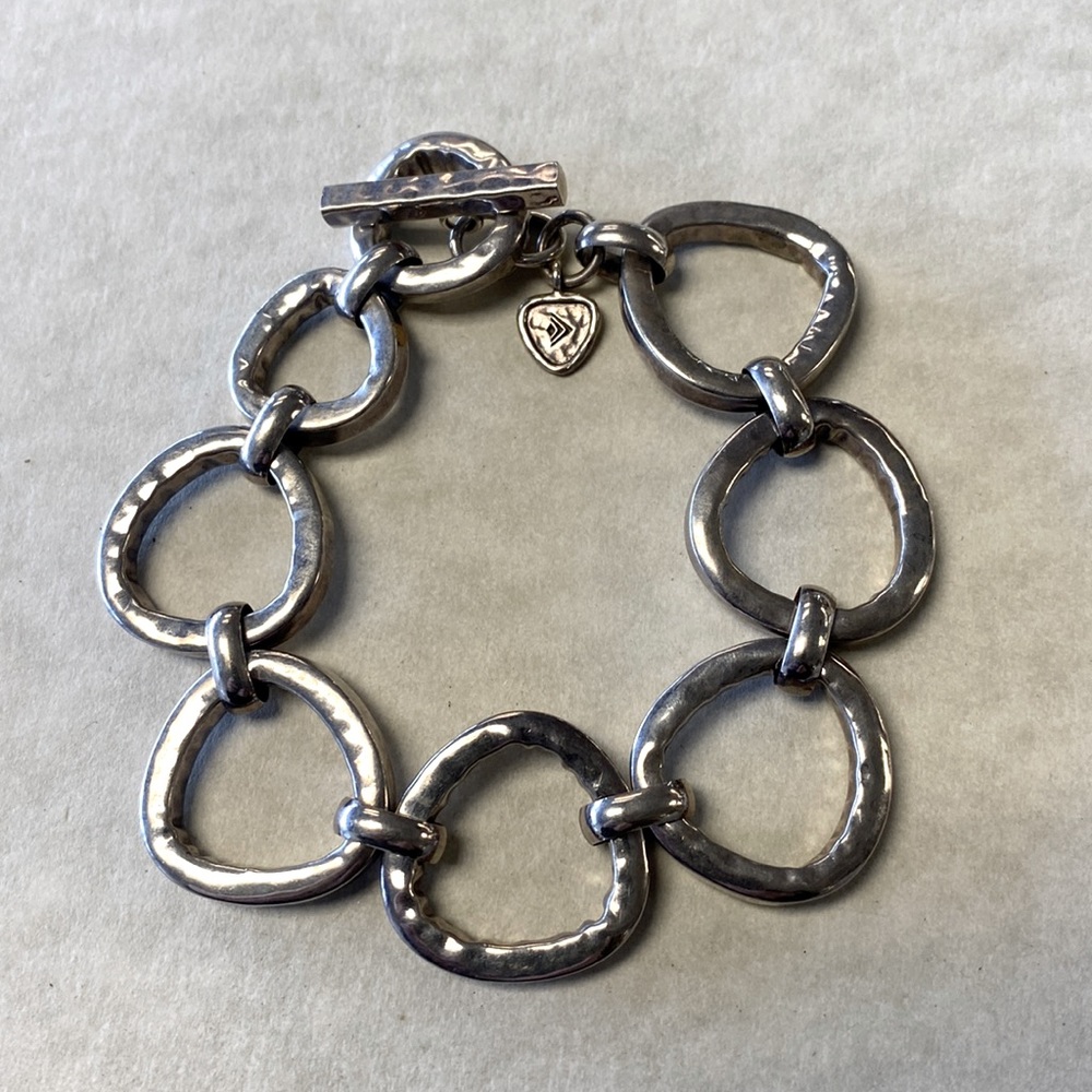 Silpada sterling silver 925 hammered link bracelet